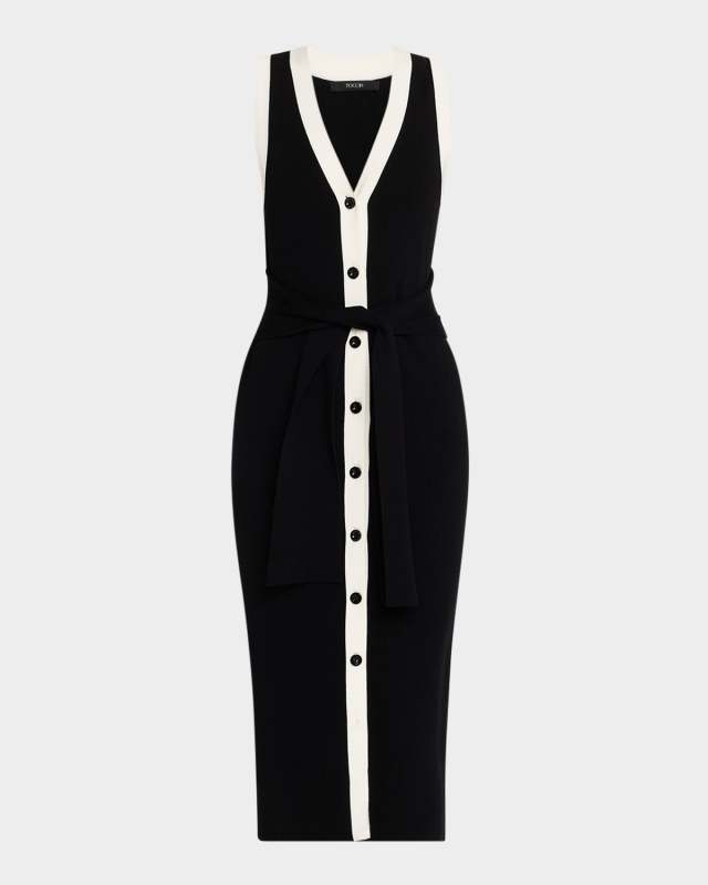 Victoria Sleeveless Tie-Front Dress